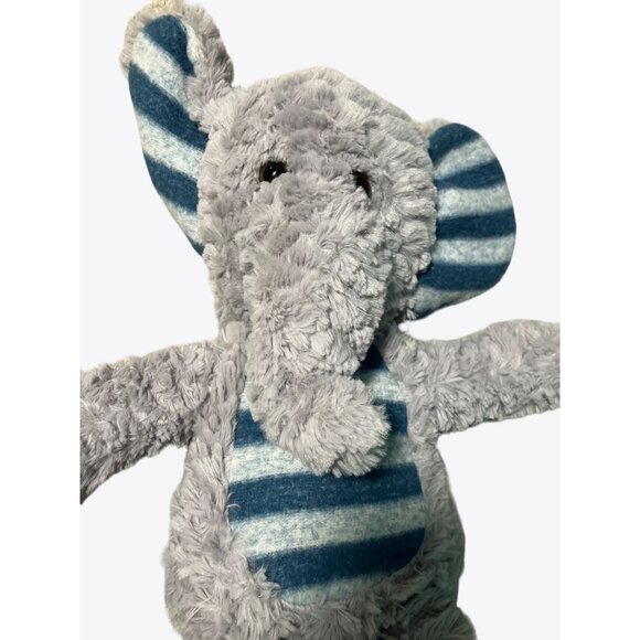 Plush Striped-Ear Elephant Toy - Soft Adorable & Cuddly For Kids Grey/Blue - Picture 5 of 10